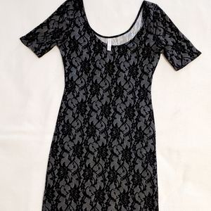 Black Dress Lace Velvet, Burn-Out